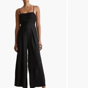 Madewell Ruched Crop Straight-Leg Jumpsuit Sz 6 #0554